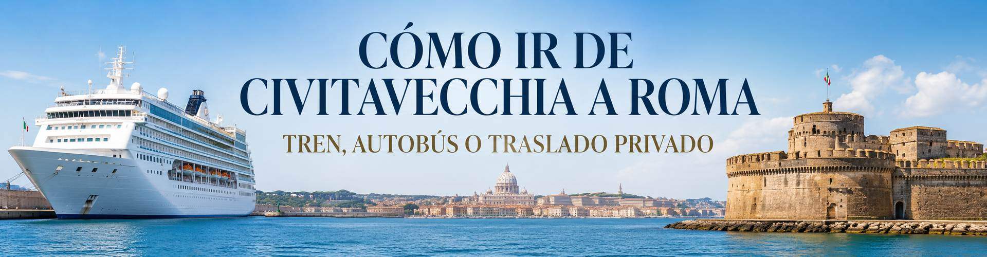 Cómo ir del puerto de Civitavecchia a Roma en tren, autobús o traslado privado