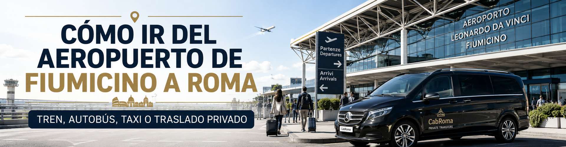 Cómo ir del aeropuerto de Fiumicino a Roma en tren, autobús, taxi o traslado privado